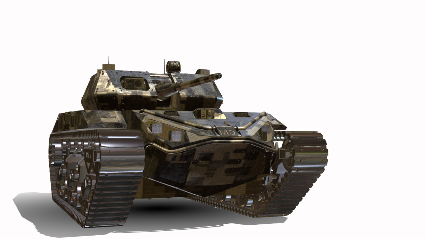 veiculo de combate automatizado  Low-poly 3D model_4