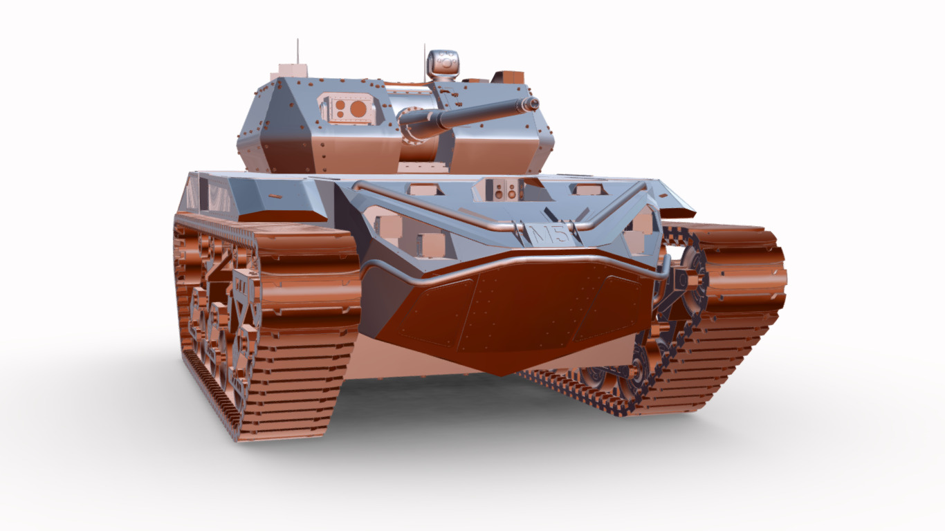 veiculo de combate automatizado  Low-poly 3D model_20