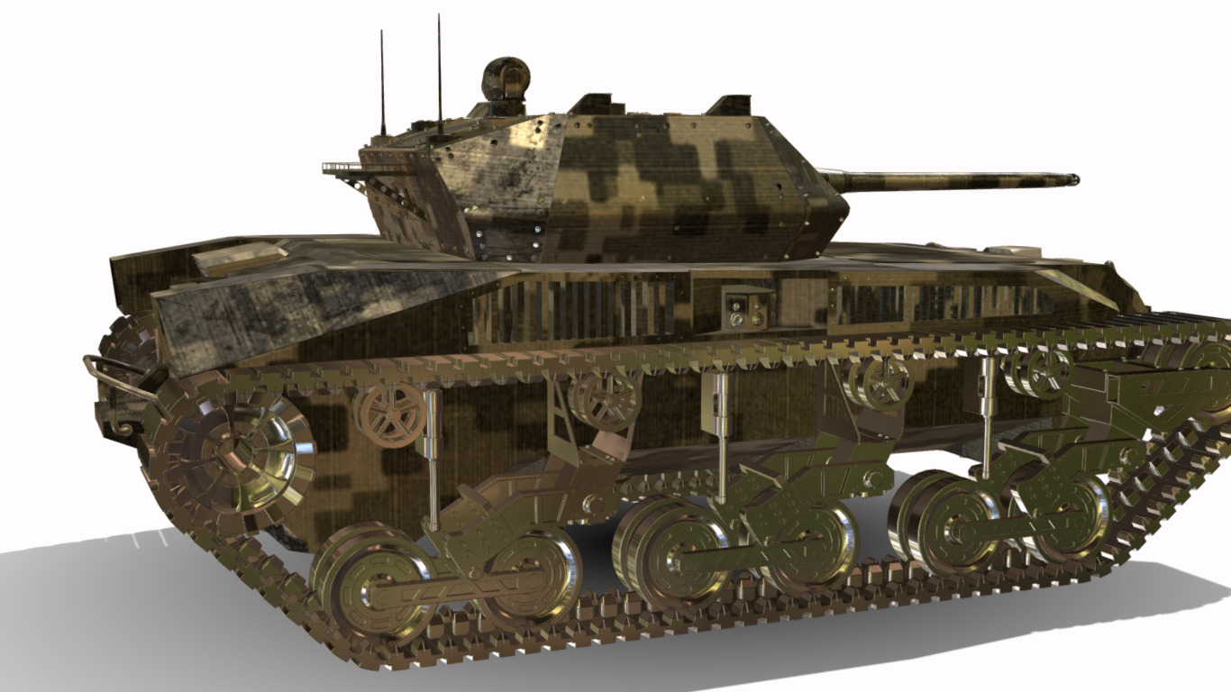 veiculo de combate automatizado  Low-poly 3D model_12