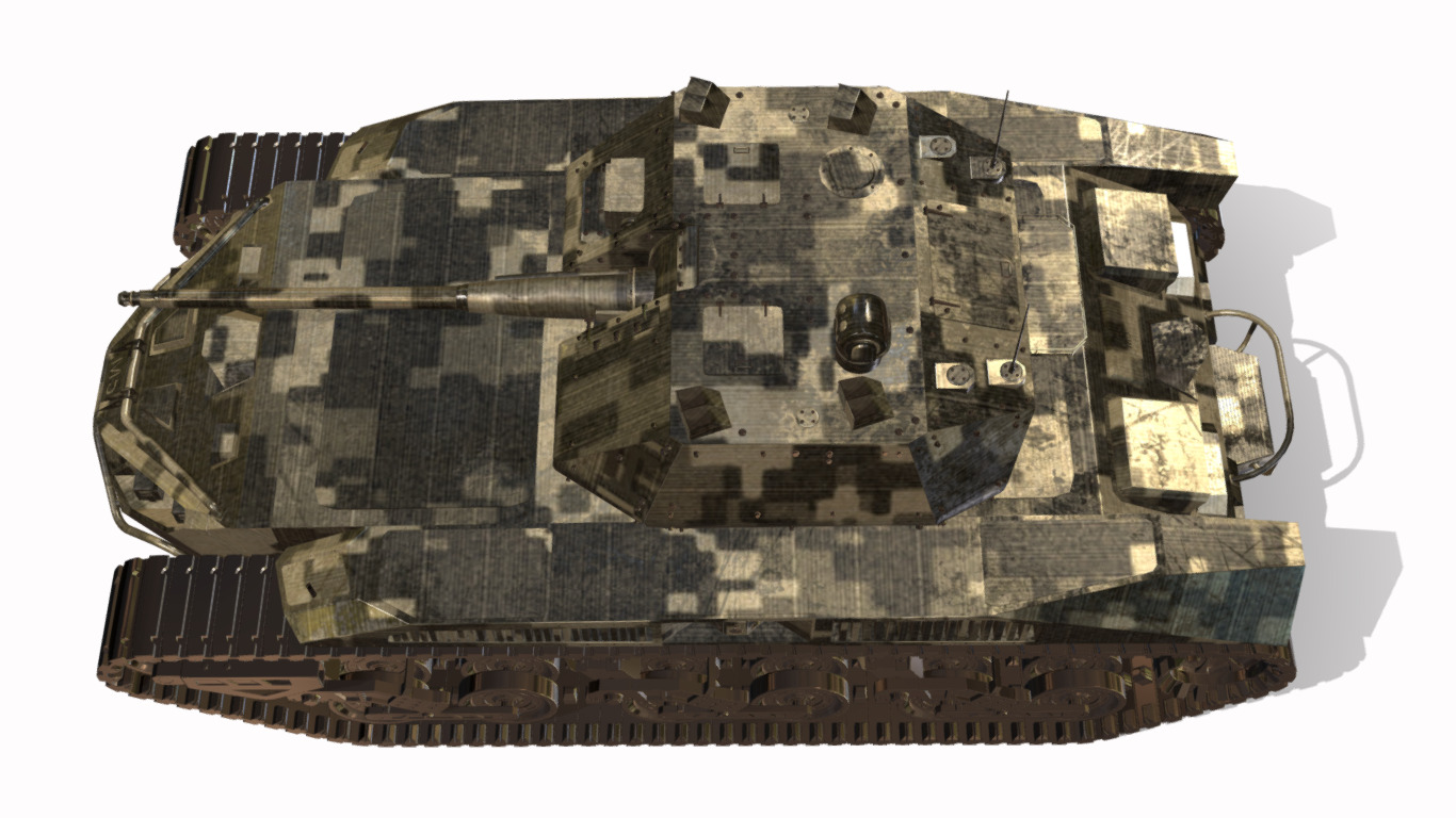 veiculo de combate automatizado  Low-poly 3D model_7