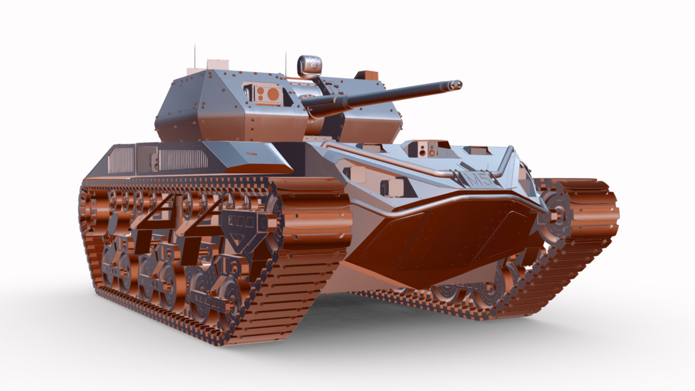 veiculo de combate automatizado  Low-poly 3D model_13