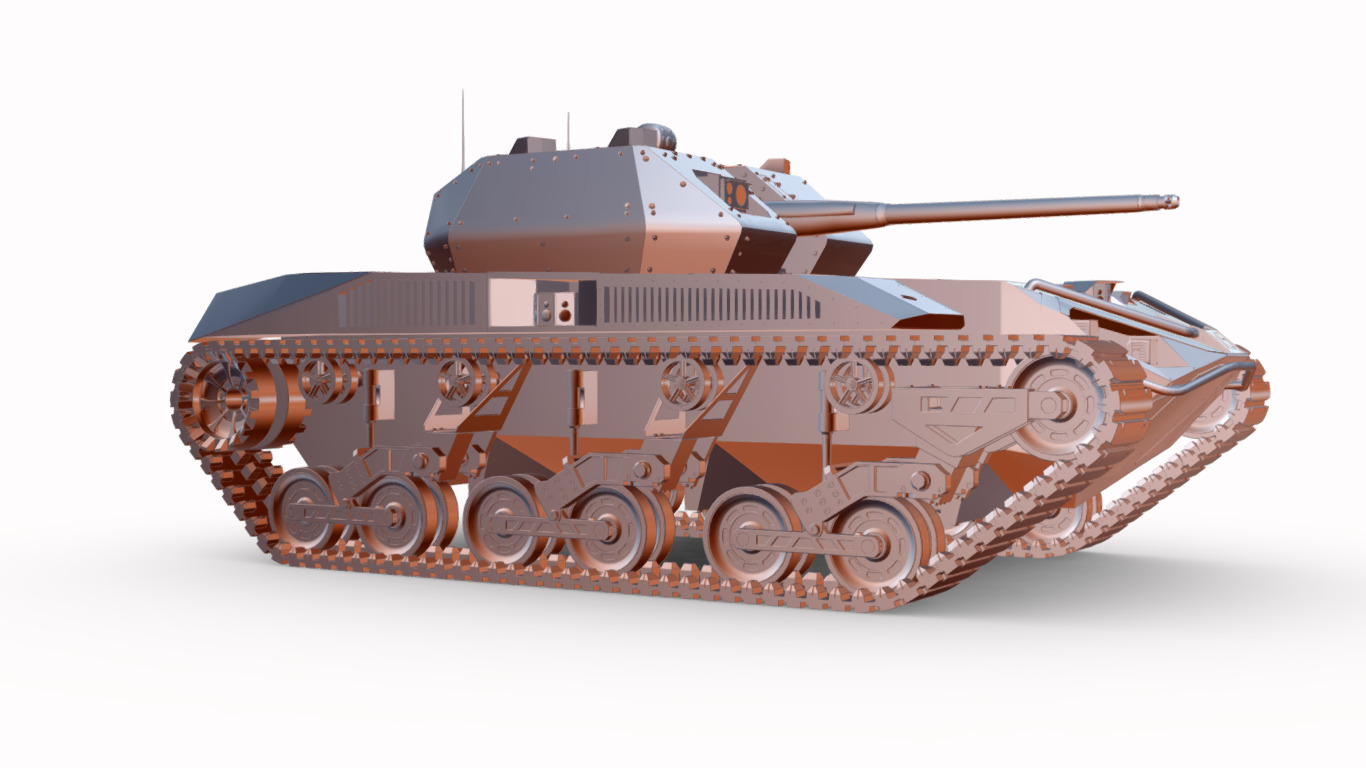 veiculo de combate automatizado  Low-poly 3D model_14