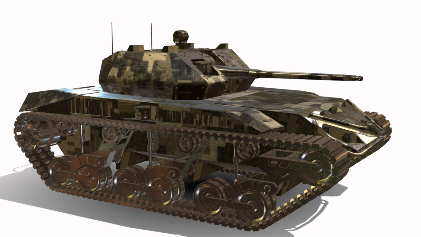 veiculo de combate automatizado  Low-poly 3D model_8