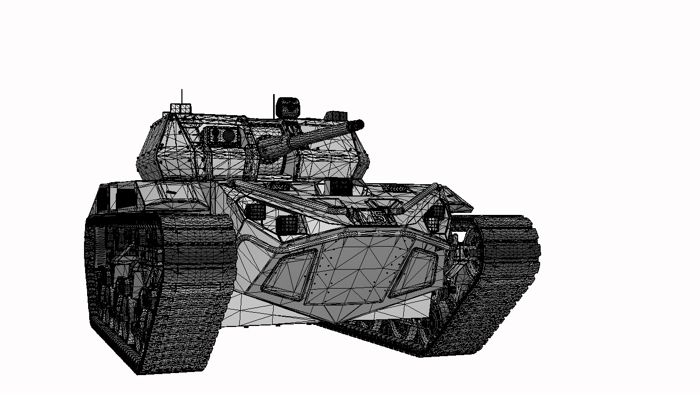 veiculo de combate automatizado  Low-poly 3D model_21