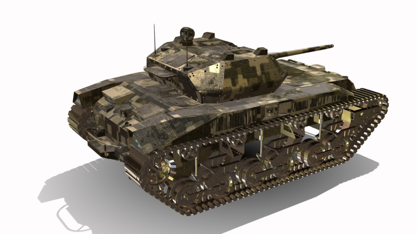 veiculo de combate automatizado  Low-poly 3D model_6