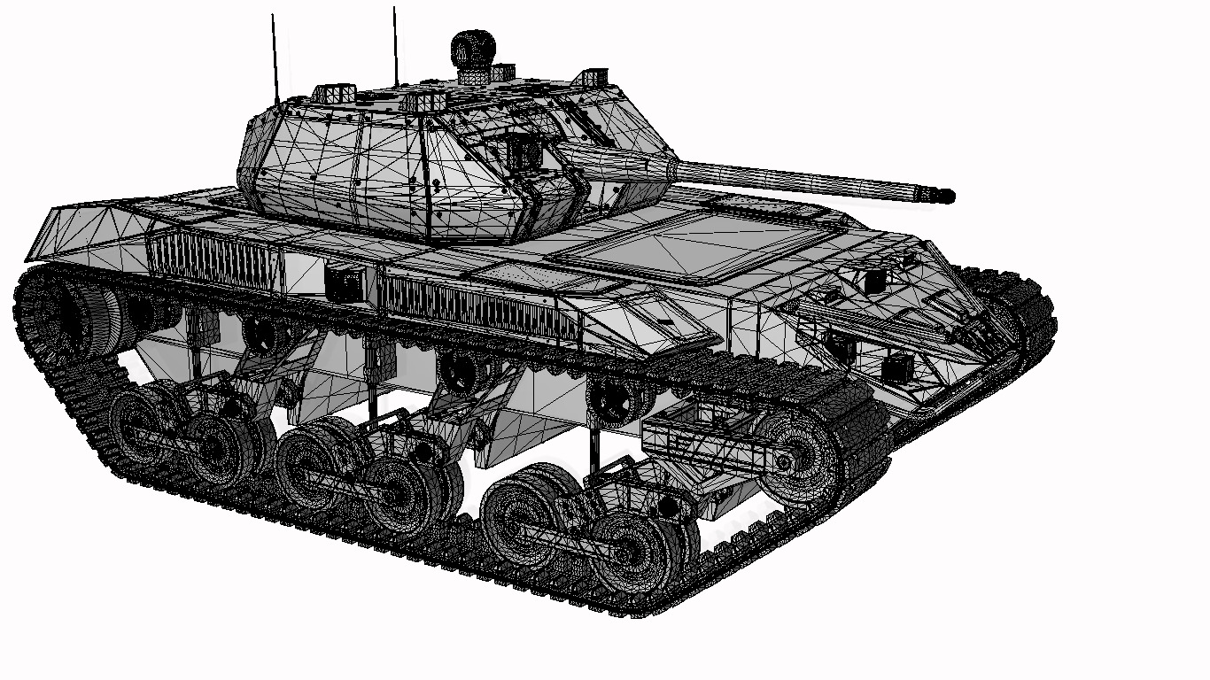 veiculo de combate automatizado  Low-poly 3D model_22