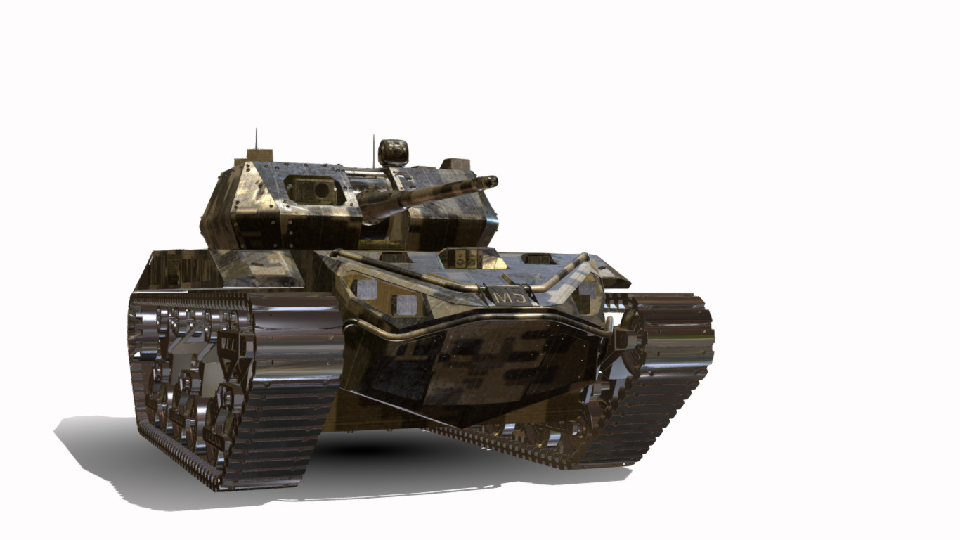 veiculo de combate automatizado  Low-poly 3D model_1