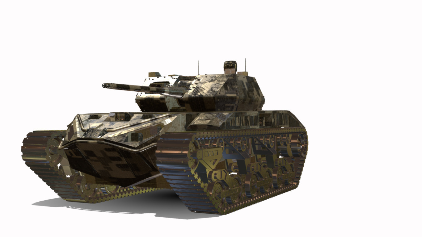 veiculo de combate automatizado  Low-poly 3D model_11