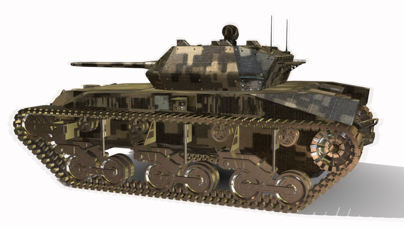 veiculo de combate automatizado  Low-poly 3D model_5