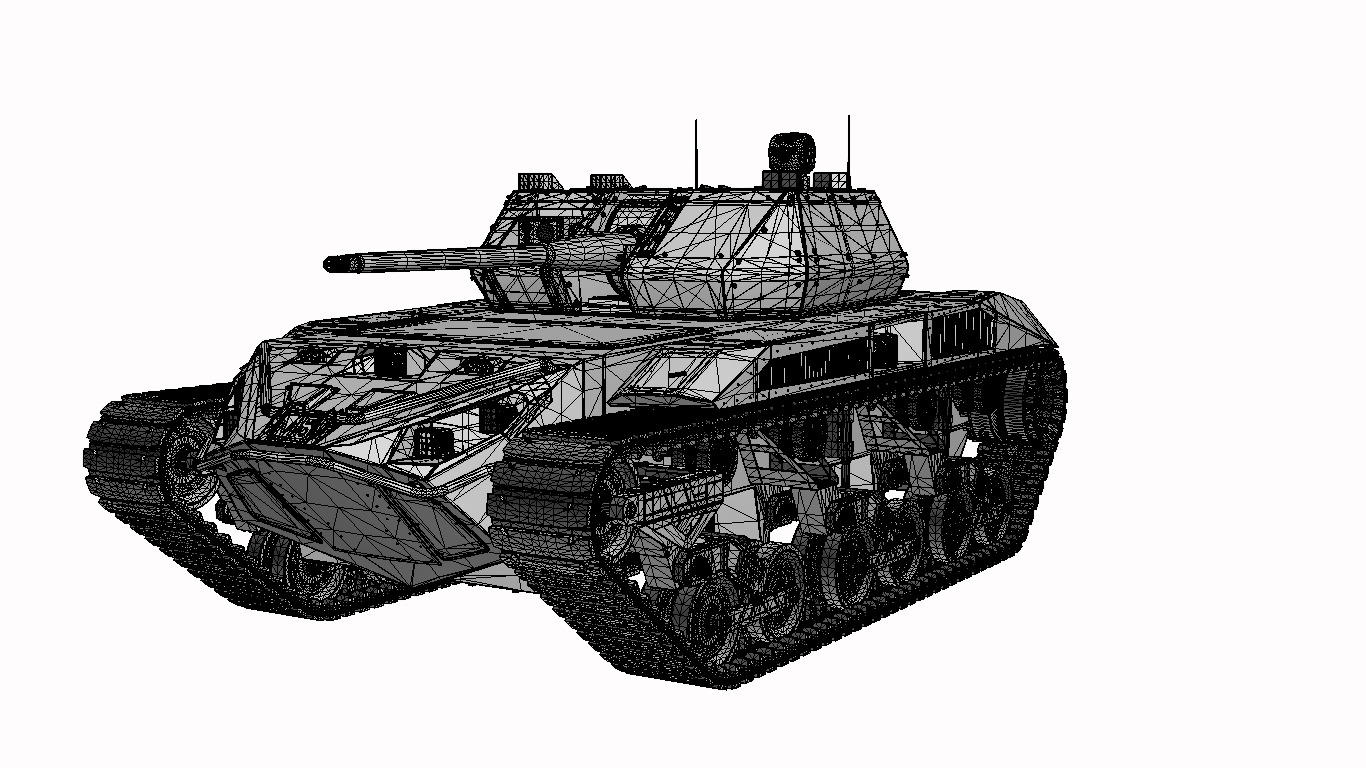 veiculo de combate automatizado  Low-poly 3D model_29