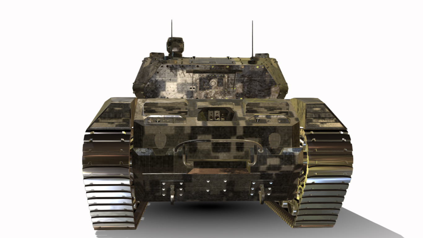 veiculo de combate automatizado  Low-poly 3D model_2