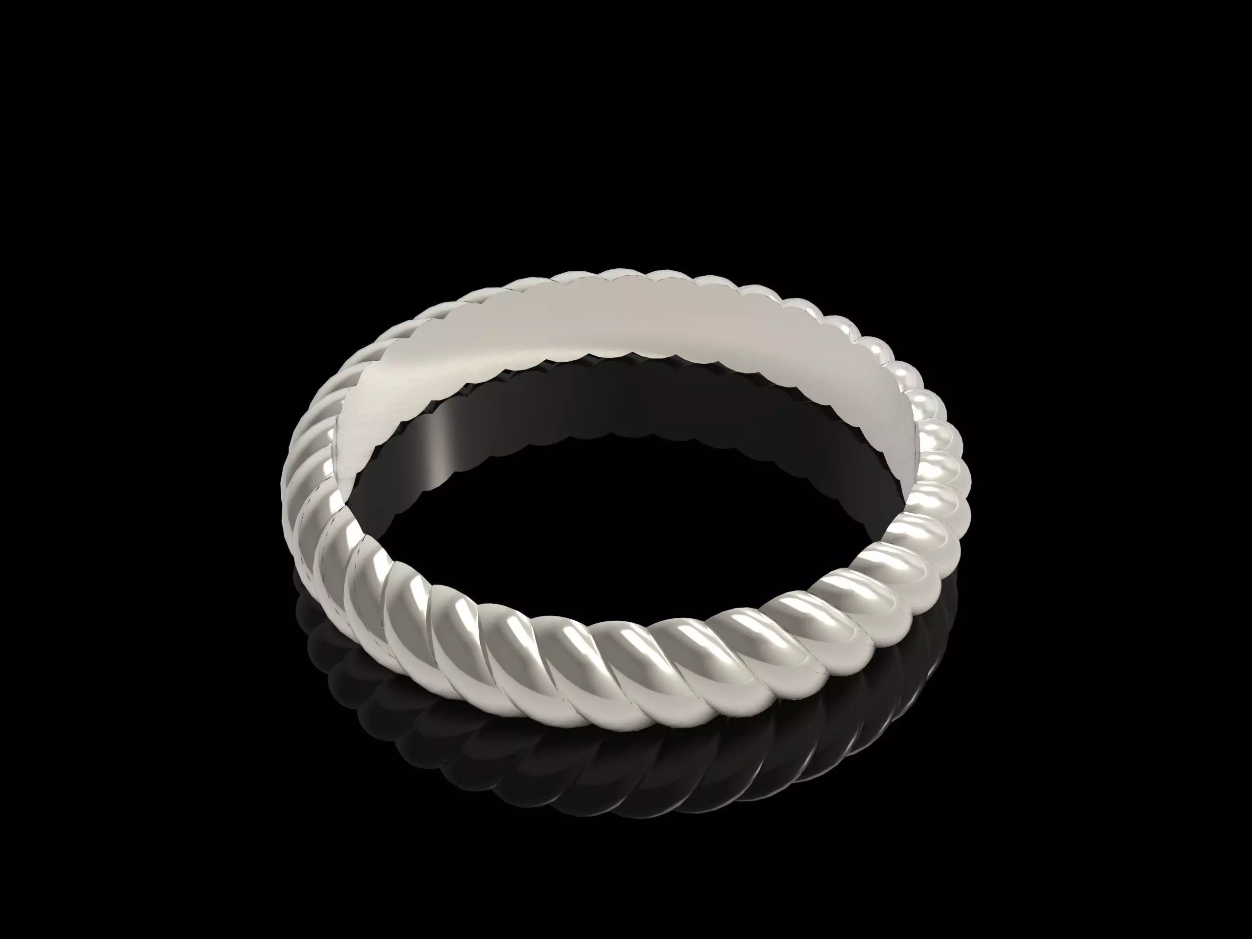 Silver minimalistic ring Free 3D print model_0
