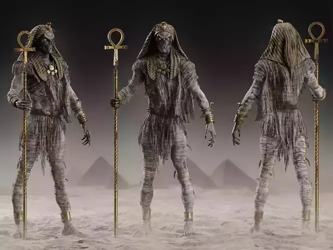 The Cursed Pharaoh Low-poly 3D model
