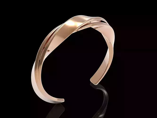 Twisted bracelet Free 3D print model