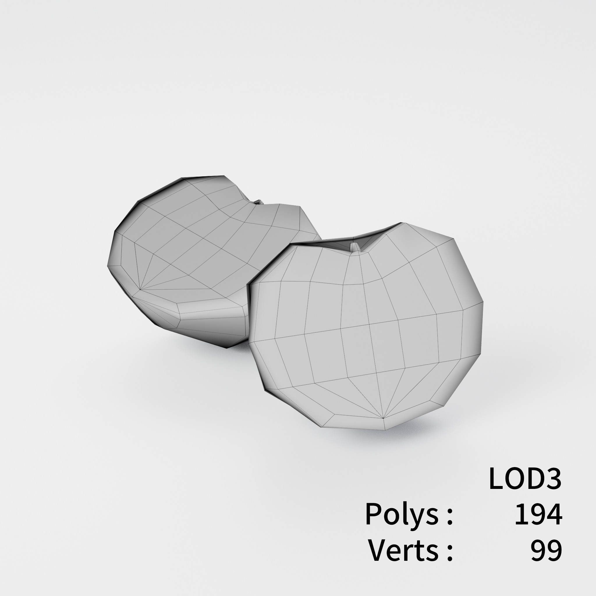 Cut Tomatoes 3D model Low-poly 3D model_5