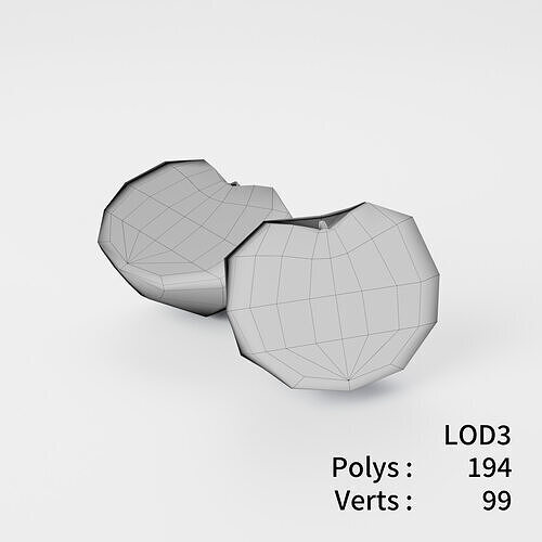 Cut Tomatoes 3D model Low-poly 3D model 6
