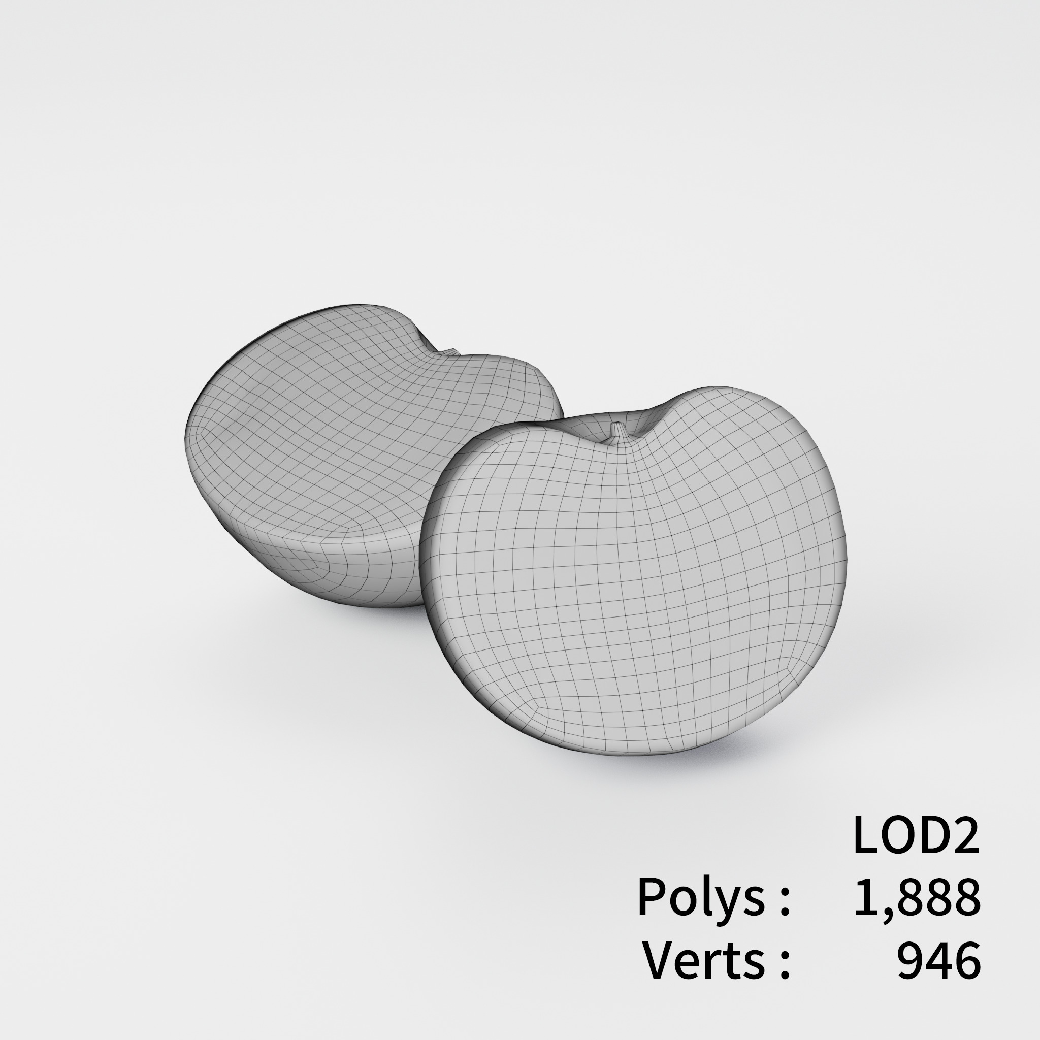 Cut Tomatoes 3D model Low-poly 3D model_4