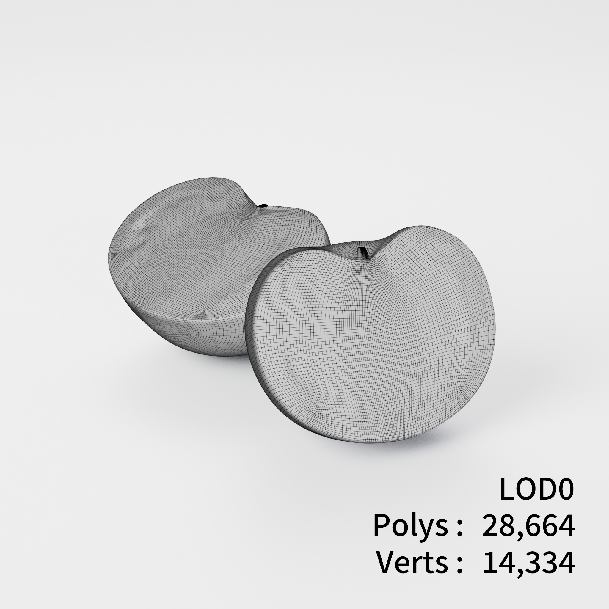 Cut Tomatoes 3D model Low-poly 3D model_2