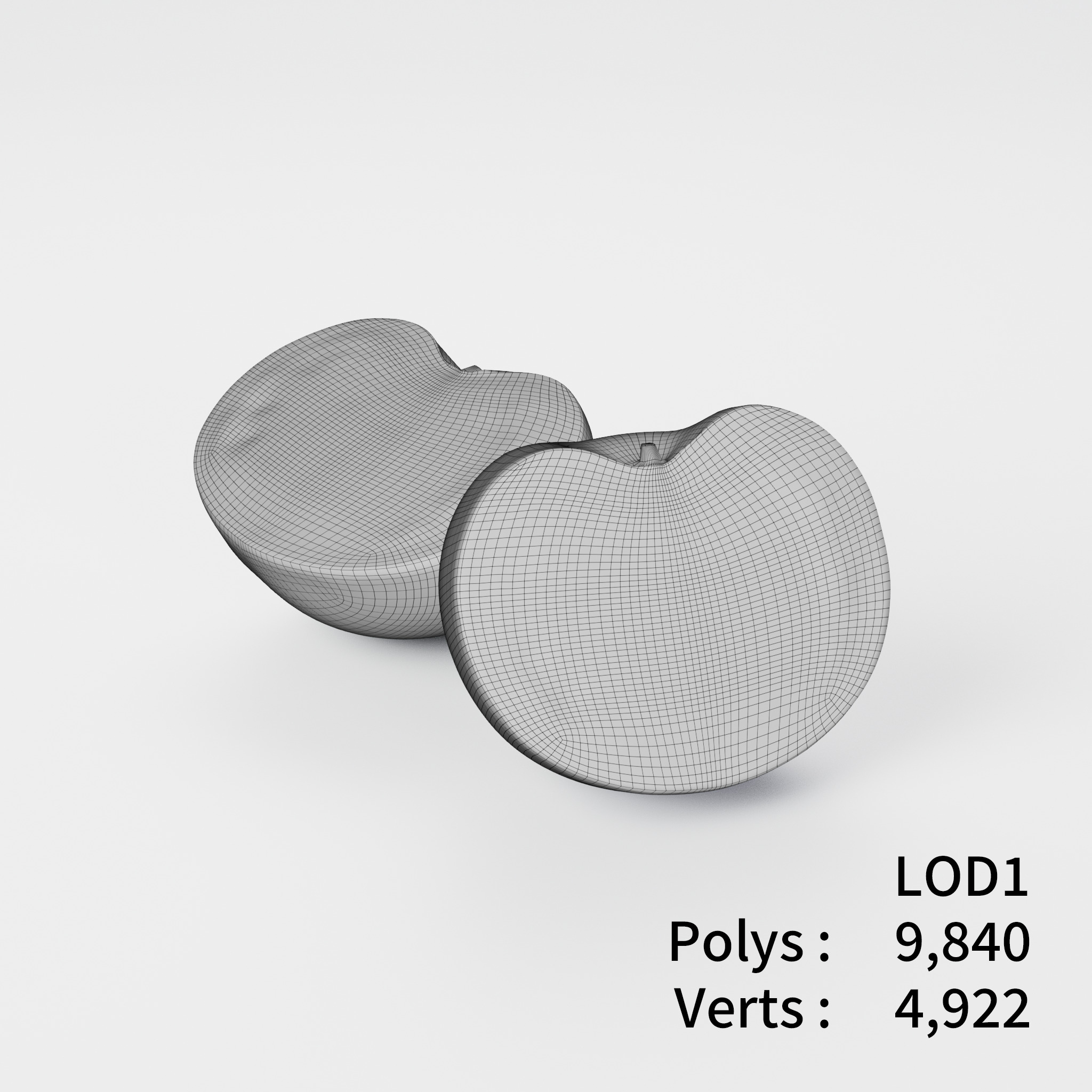 Cut Tomatoes 3D model Low-poly 3D model_3