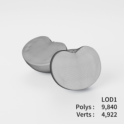 Cut Tomatoes 3D model Low-poly 3D model 4