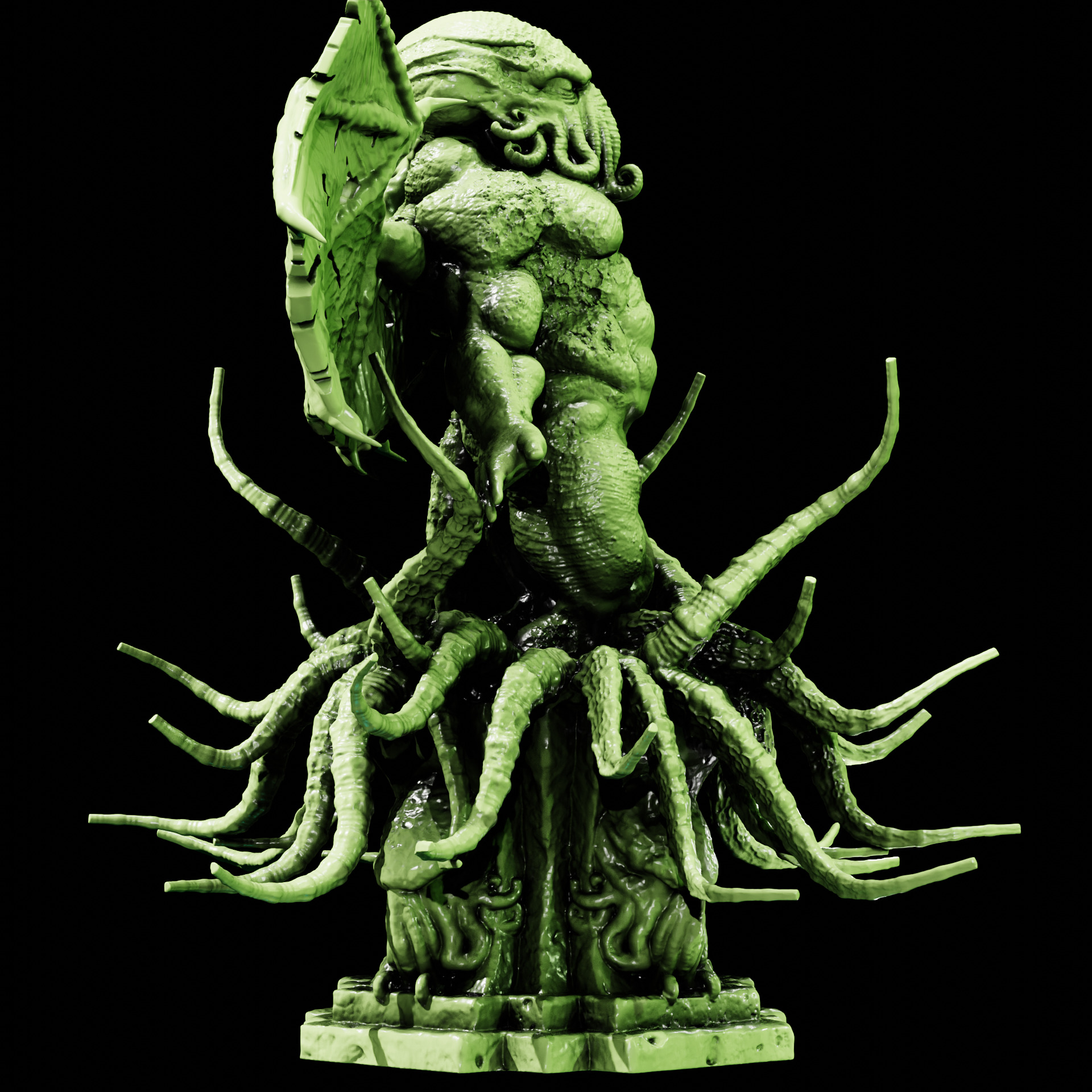 CTHULHU - ANCIENT ONE STATUE - ELDRITCH FIGURE FOR 3D PRINTING 3D print model_2