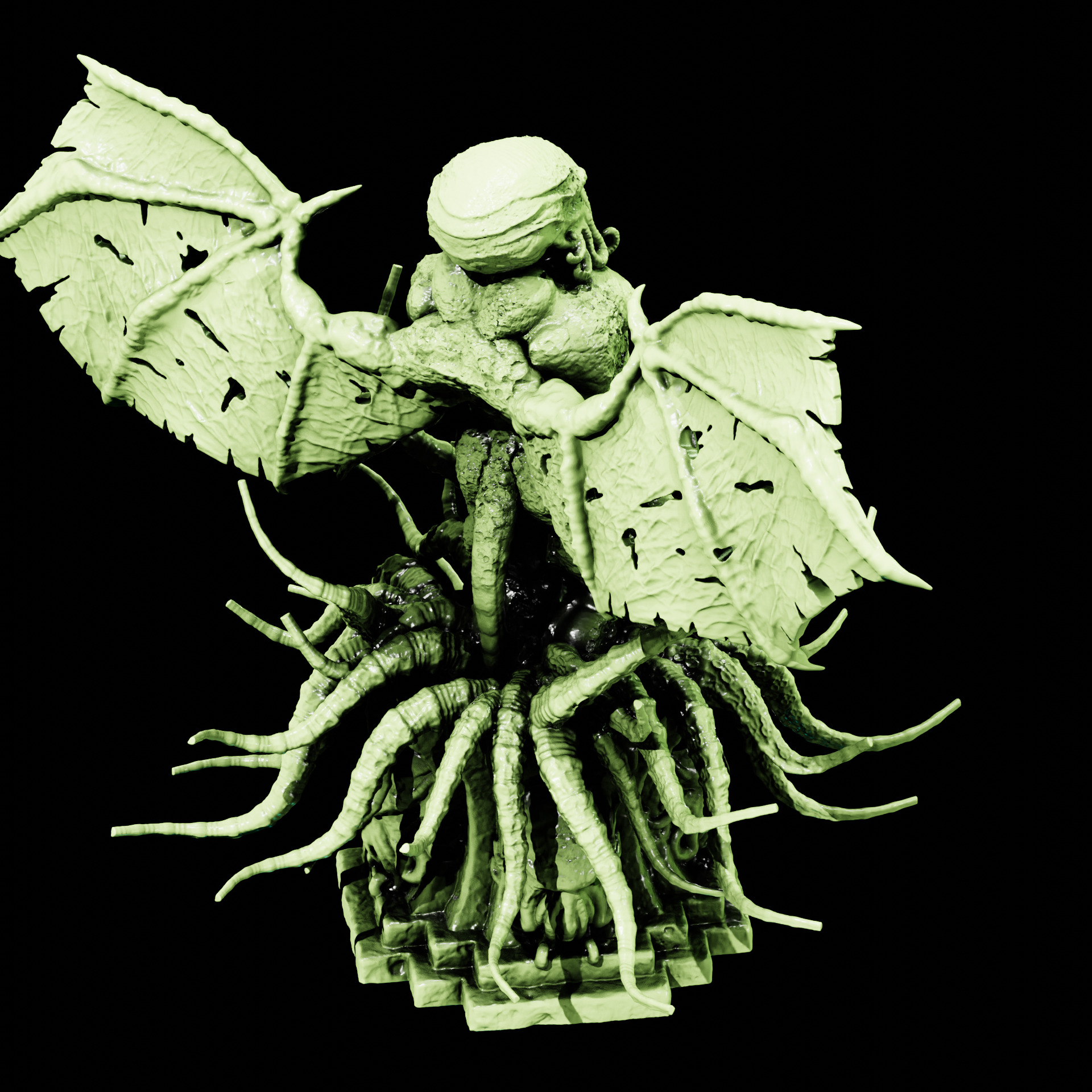 CTHULHU - ANCIENT ONE STATUE - ELDRITCH FIGURE FOR 3D PRINTING 3D print model_15