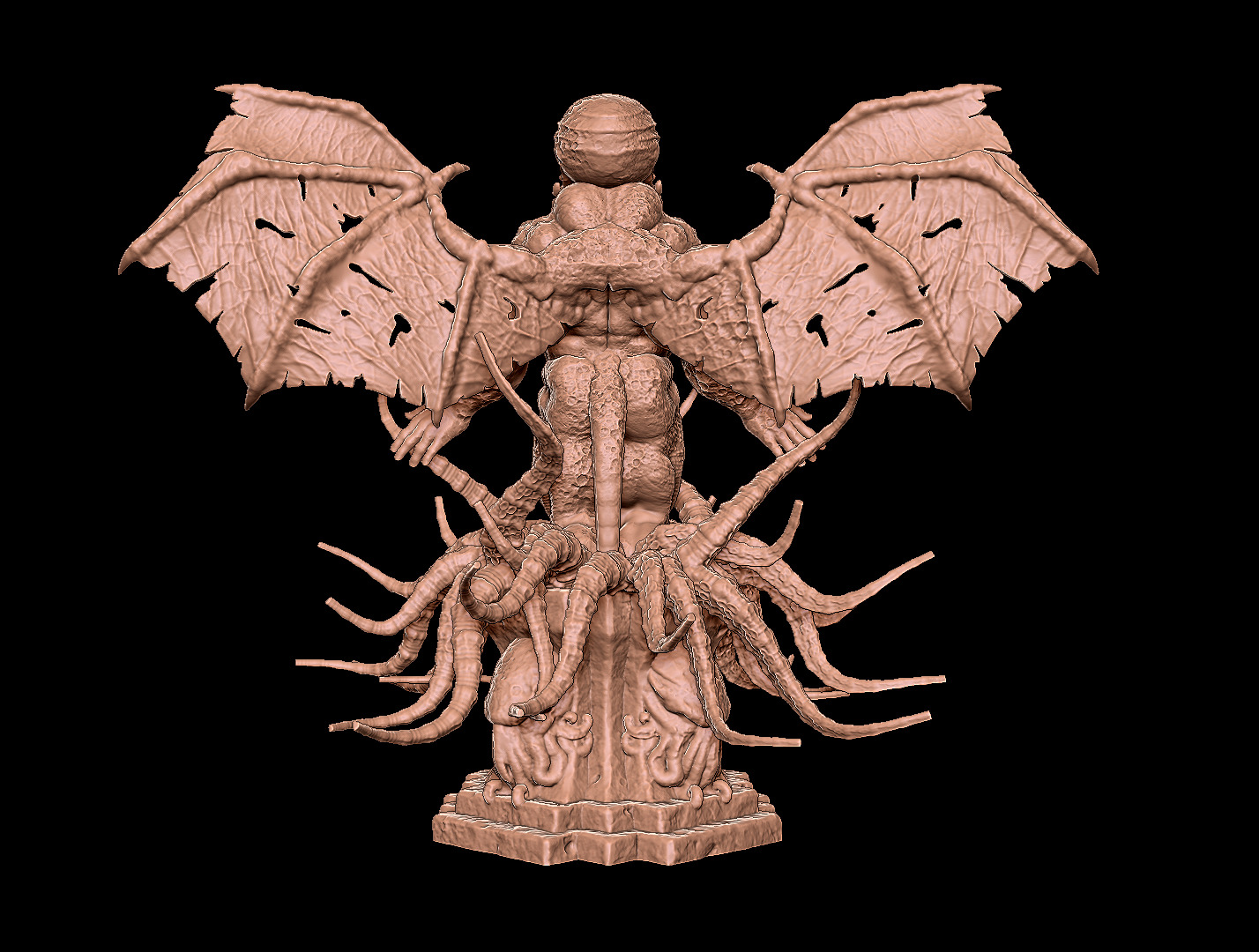 CTHULHU - ANCIENT ONE STATUE - ELDRITCH FIGURE FOR 3D PRINTING 3D print model_23