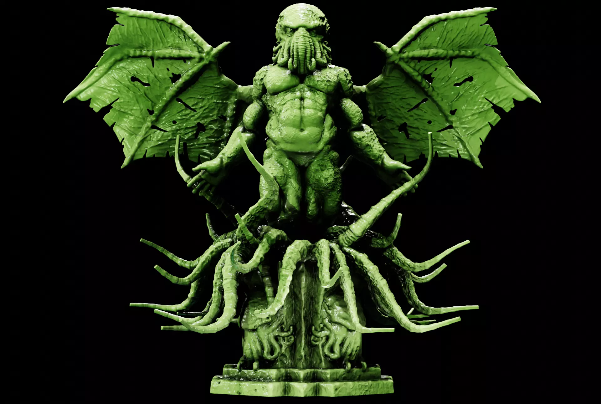 CTHULHU - ANCIENT ONE STATUE - ELDRITCH FIGURE FOR 3D PRINTING 3D print model_0