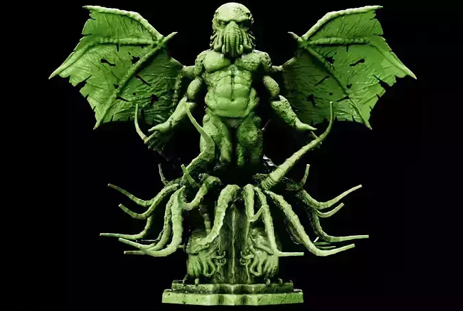 CTHULHU - ANCIENT ONE STATUE - ELDRITCH FIGURE FOR 3D PRINTING