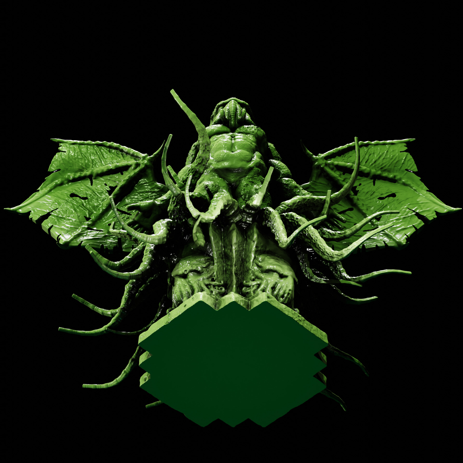 CTHULHU - ANCIENT ONE STATUE - ELDRITCH FIGURE FOR 3D PRINTING 3D print model_12