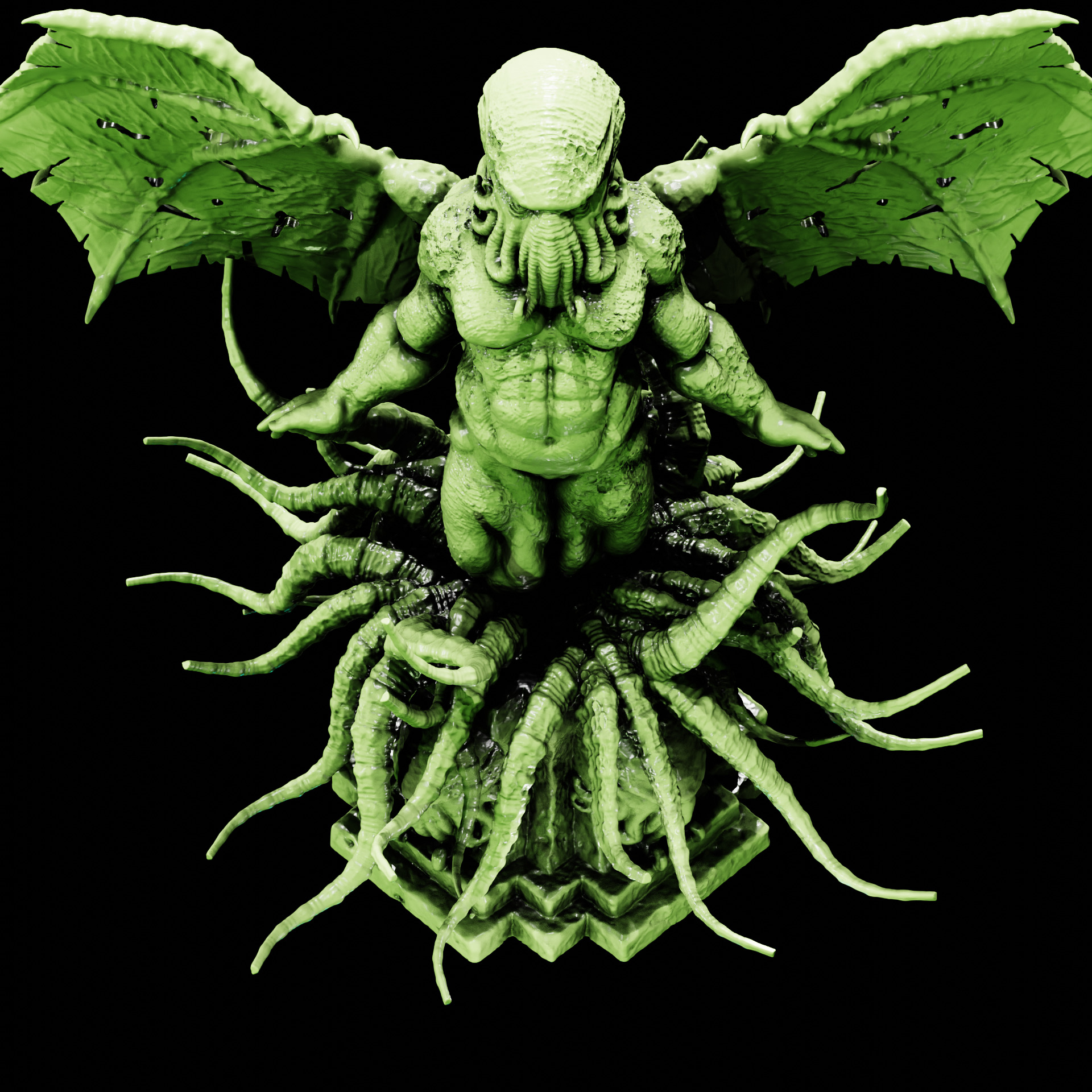CTHULHU - ANCIENT ONE STATUE - ELDRITCH FIGURE FOR 3D PRINTING 3D print model_17