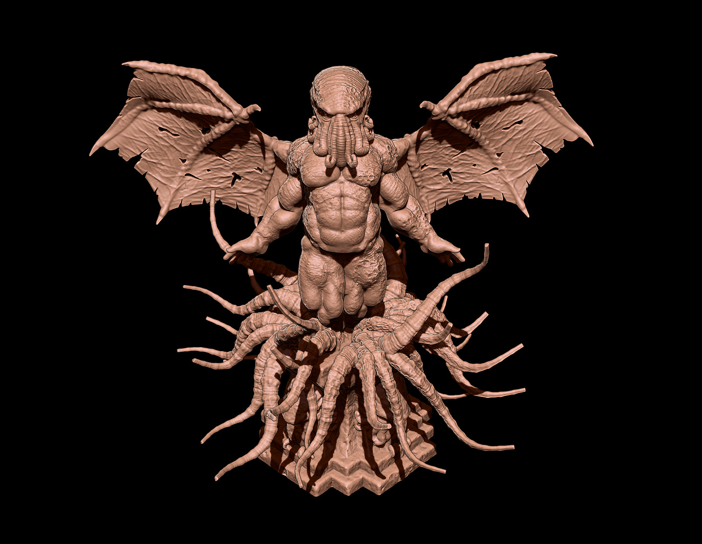 CTHULHU - ANCIENT ONE STATUE - ELDRITCH FIGURE FOR 3D PRINTING 3D print model_22
