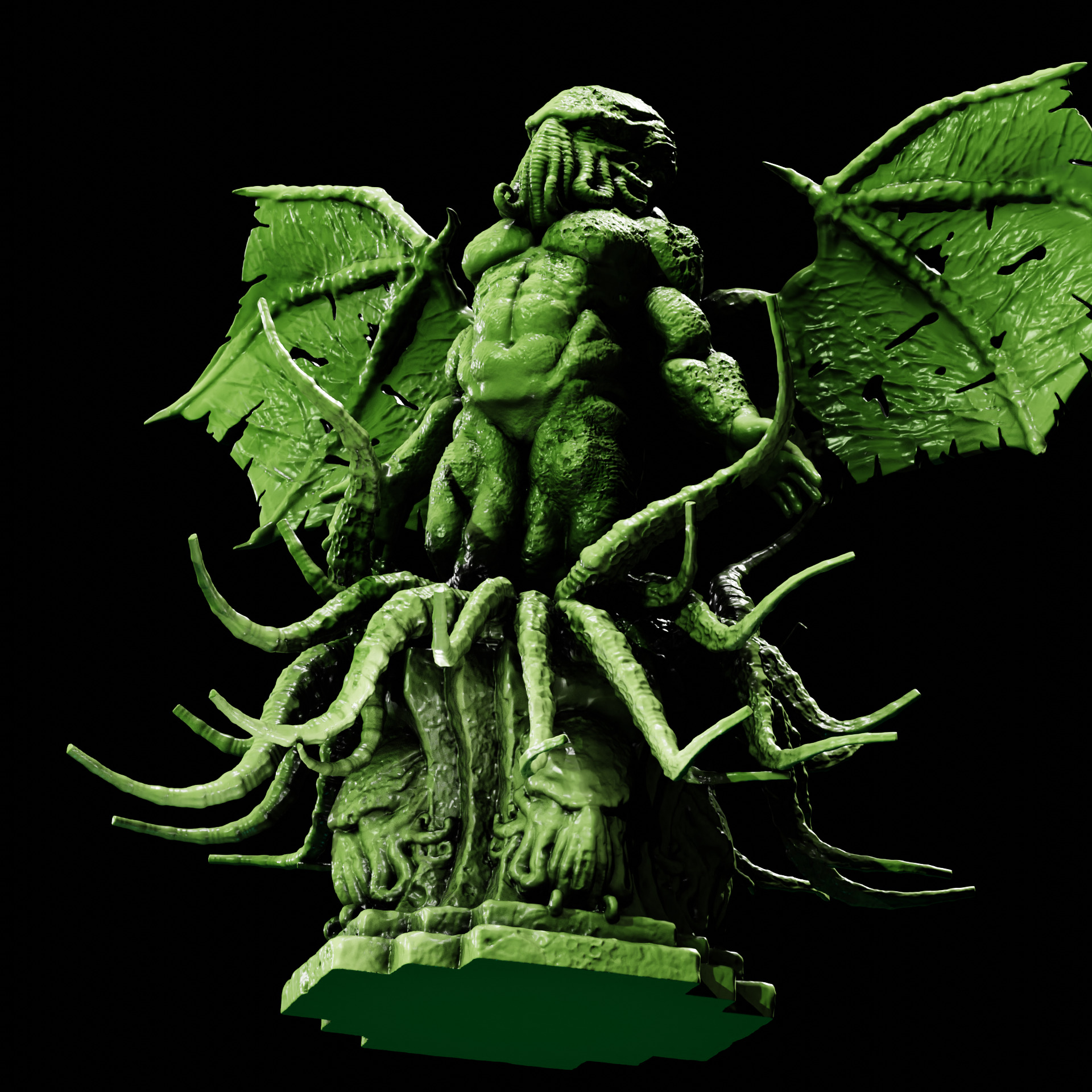 CTHULHU - ANCIENT ONE STATUE - ELDRITCH FIGURE FOR 3D PRINTING 3D print model_20