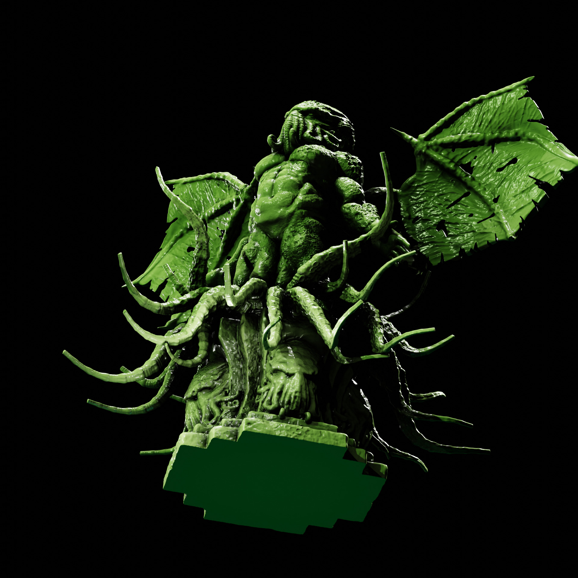 CTHULHU - ANCIENT ONE STATUE - ELDRITCH FIGURE FOR 3D PRINTING 3D print model_14