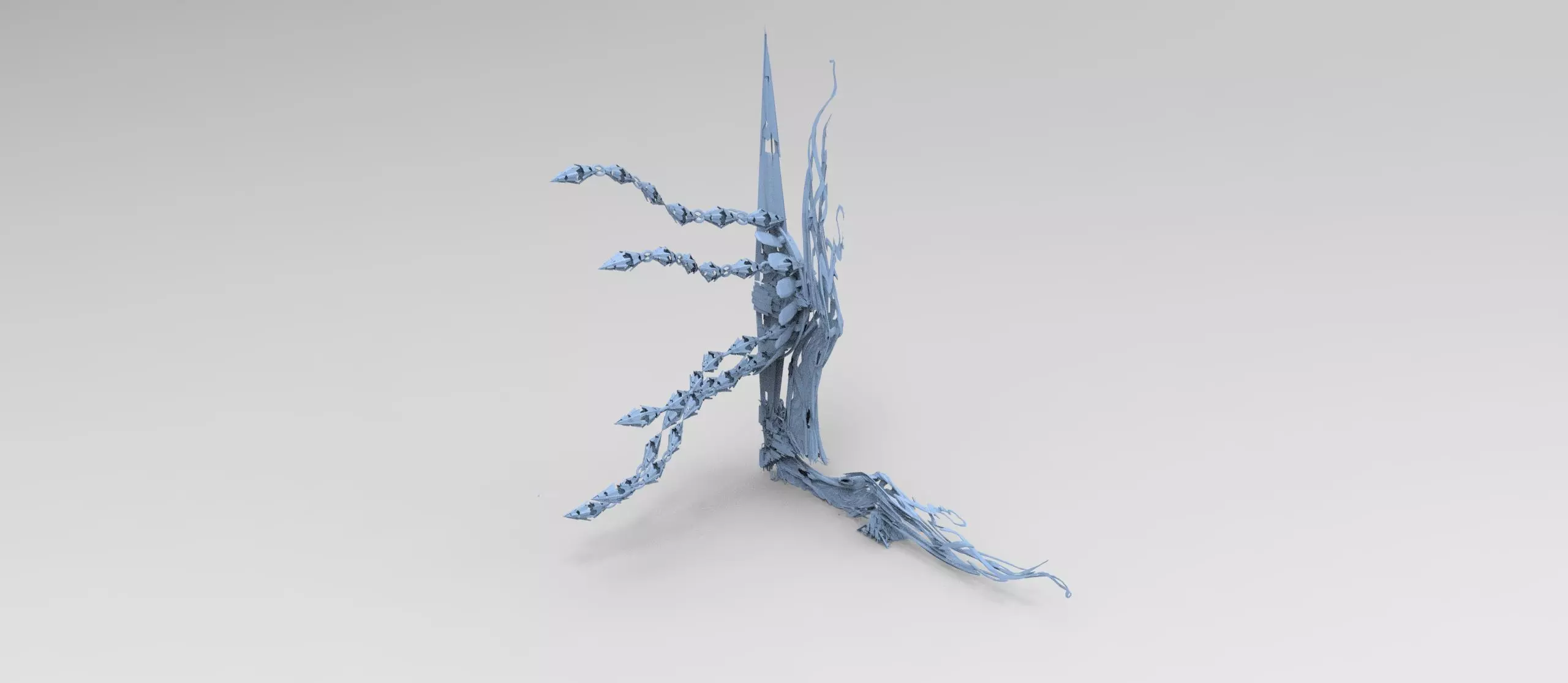 Particle accelerator Arch tower Low-poly 3D model