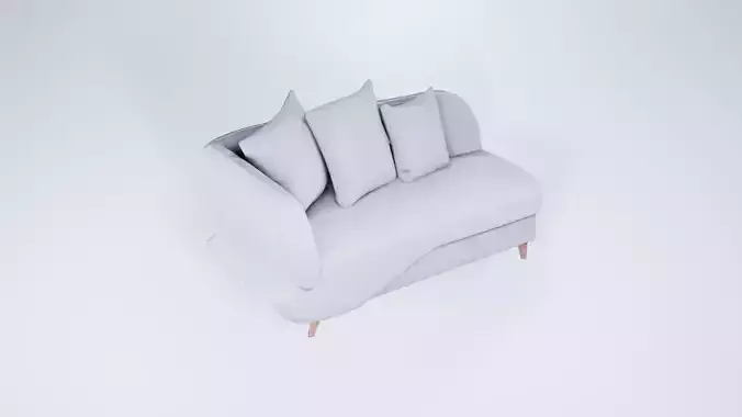 Low Poly Entryway Sofa -Minimalist 2-Seater Bench Style