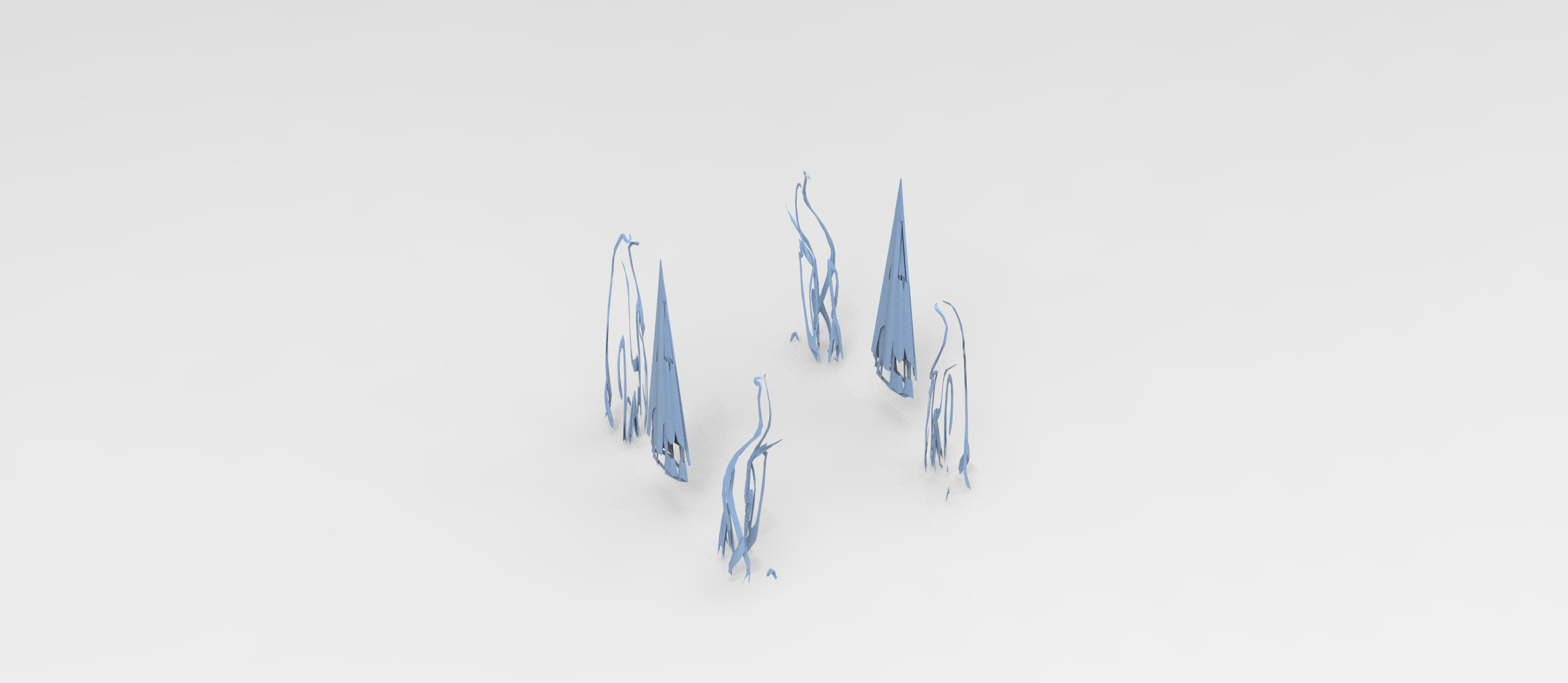 Sci fi squid tower State ray emitters  3D model_1