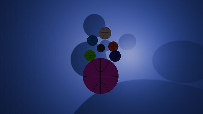 Realistic Basketball  Game Ready 3D Model  PBR  Low Poly FREE Free low-poly 3D model