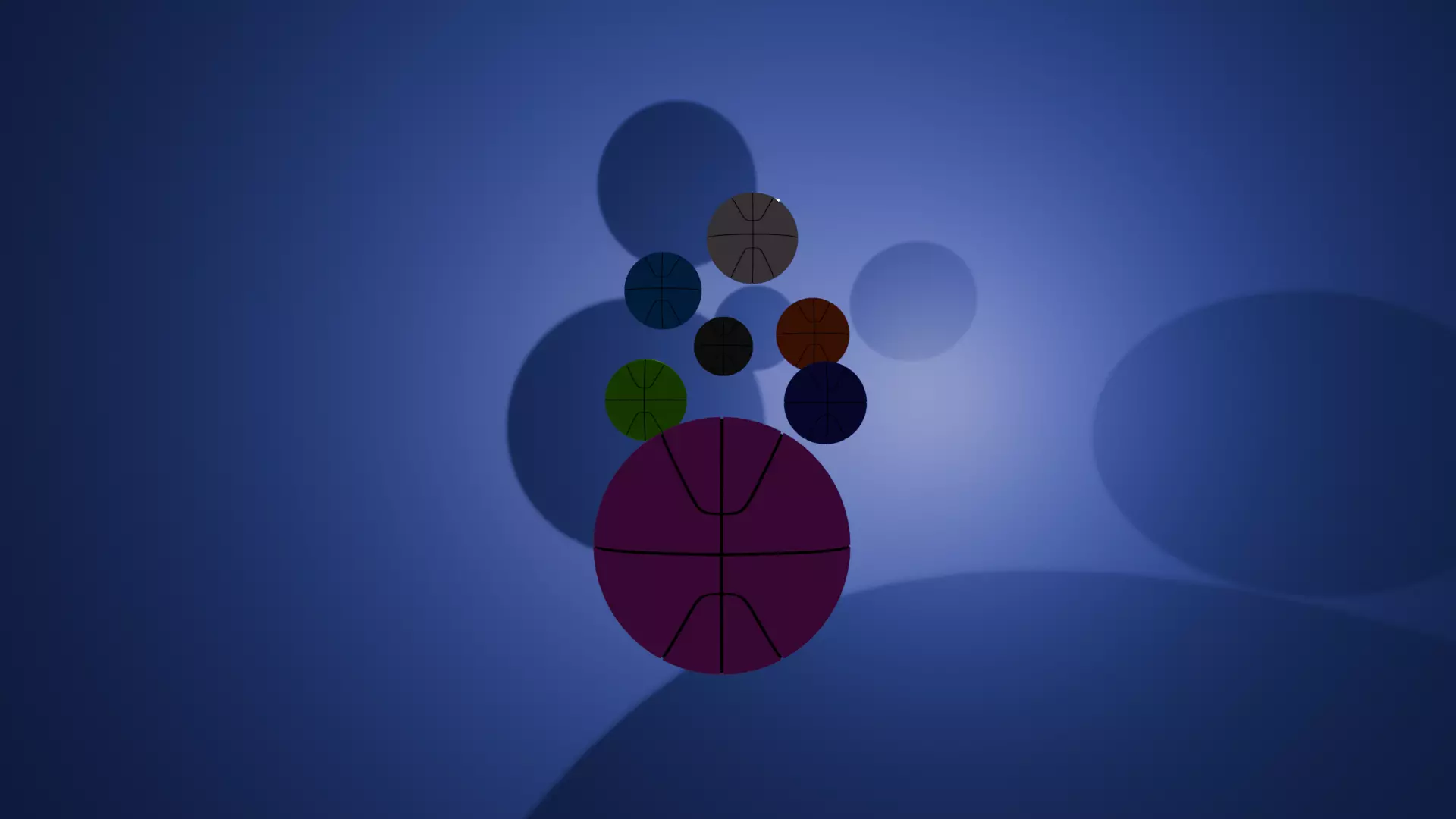 Realistic Basketball Game Ready 3D Model PBR Low Poly FREE Free low-poly 3D model