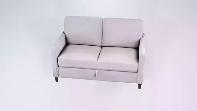 Low Poly Simple 2-Seater Sofa - Static Stylized Model