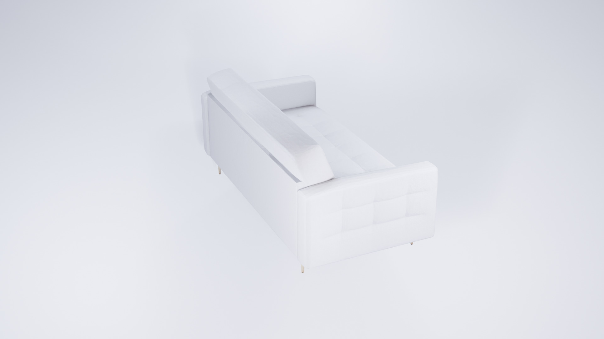 Low Poly White Luxury Modernist Sofa - Stylized Static Model 3D model_4