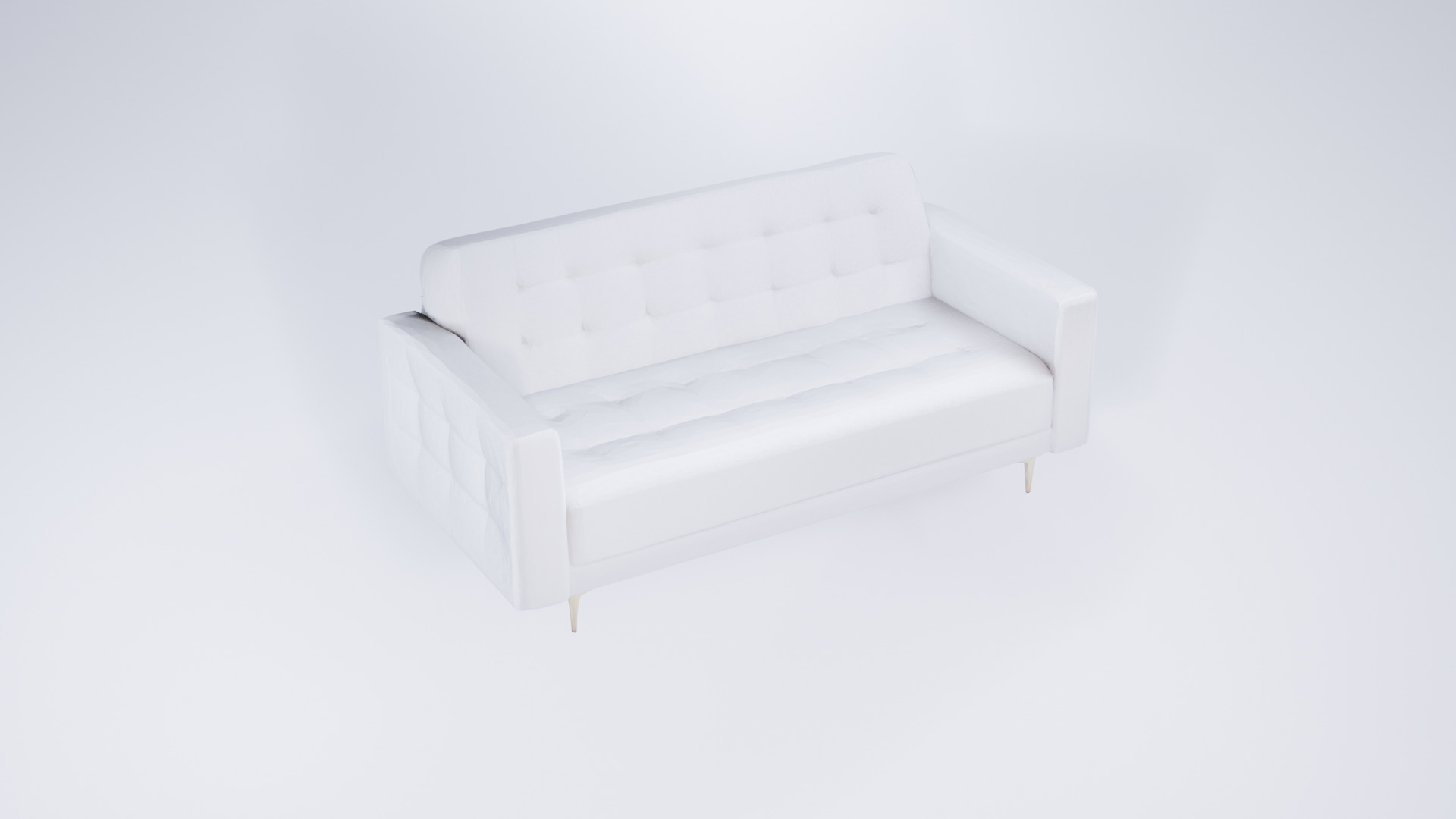 Low Poly White Luxury Modernist Sofa - Stylized Static Model 3D model_5