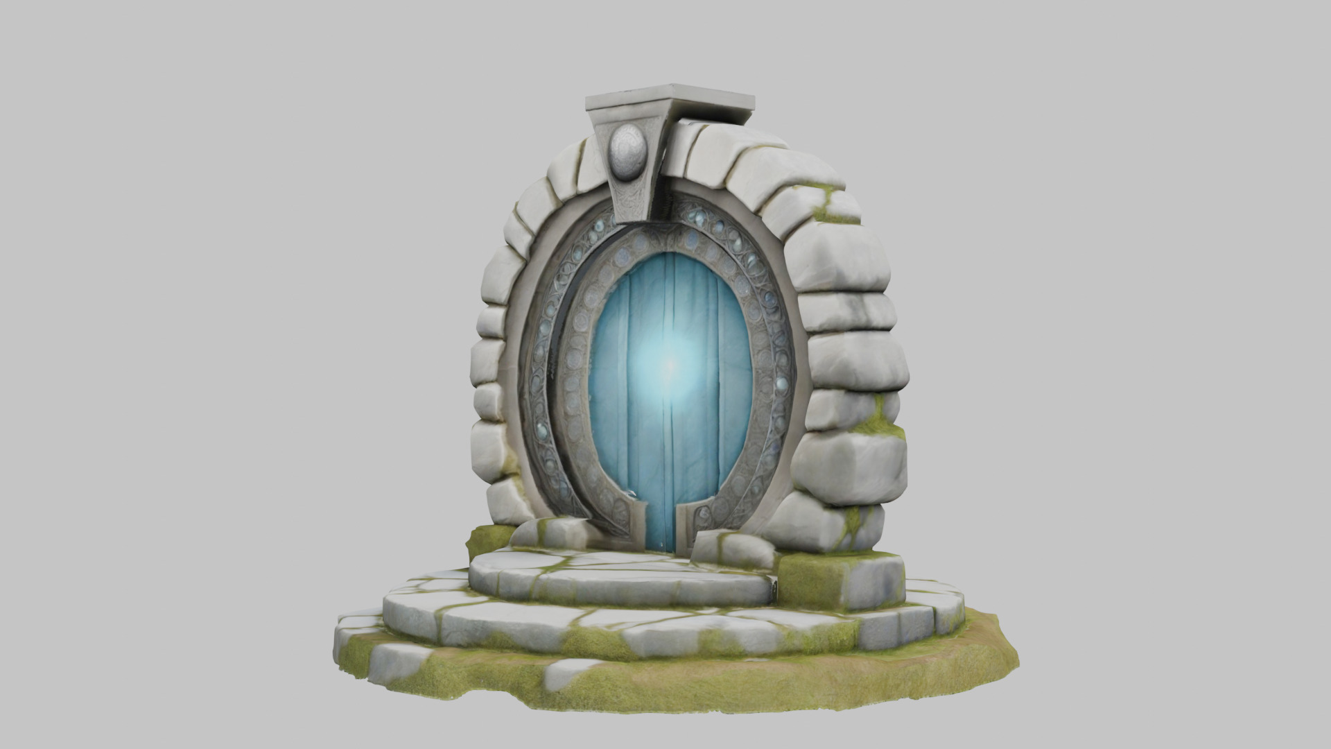 Mystical Stone Portal 3D Model Low-poly 3D model_7