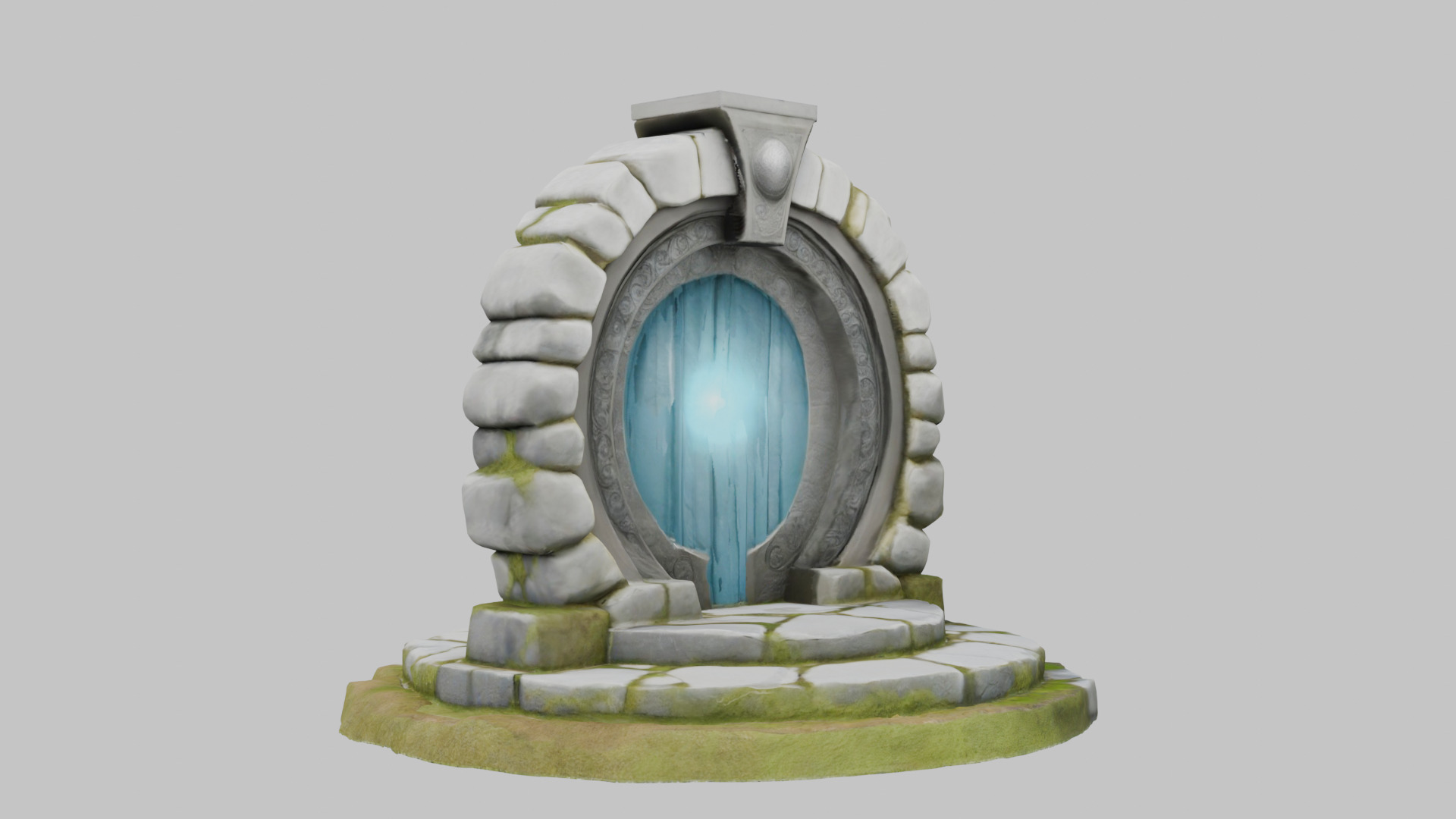 Mystical Stone Portal 3D Model Low-poly 3D model_5
