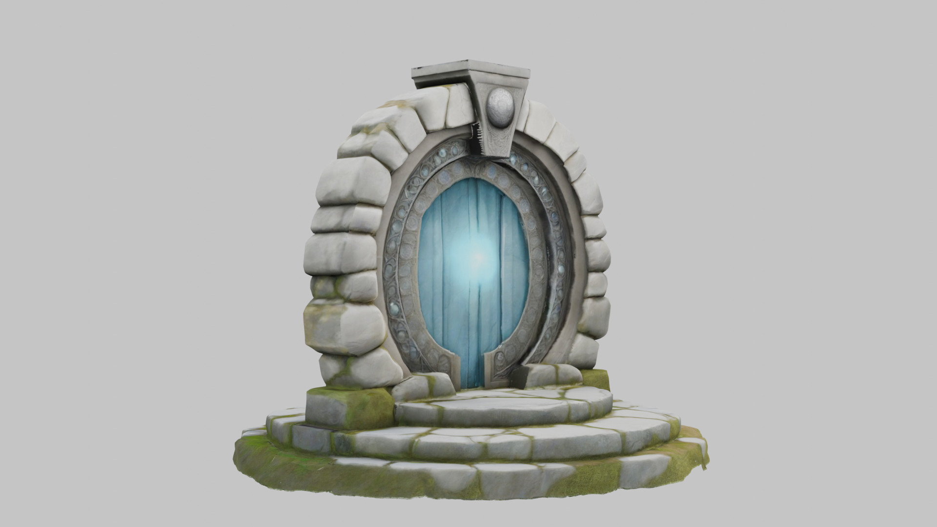 Mystical Stone Portal 3D Model Low-poly 3D model_1