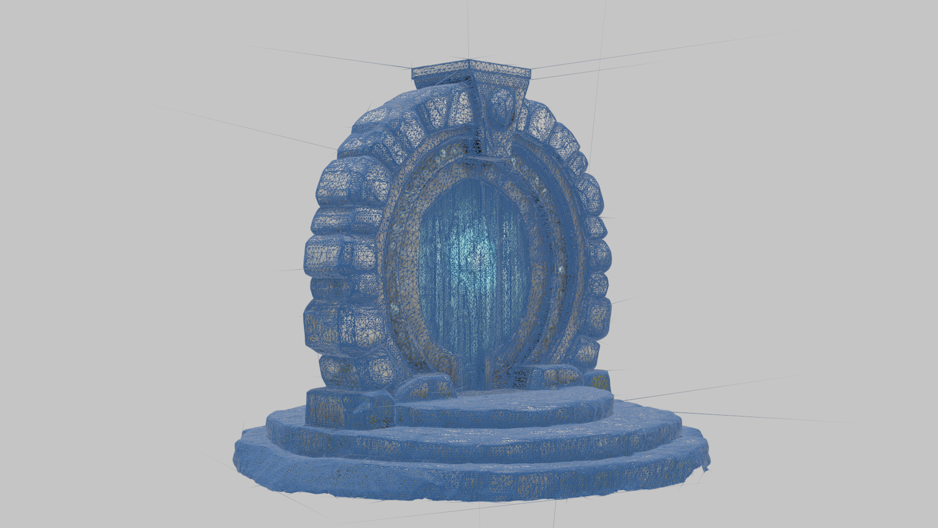 Mystical Stone Portal 3D Model Low-poly 3D model_10
