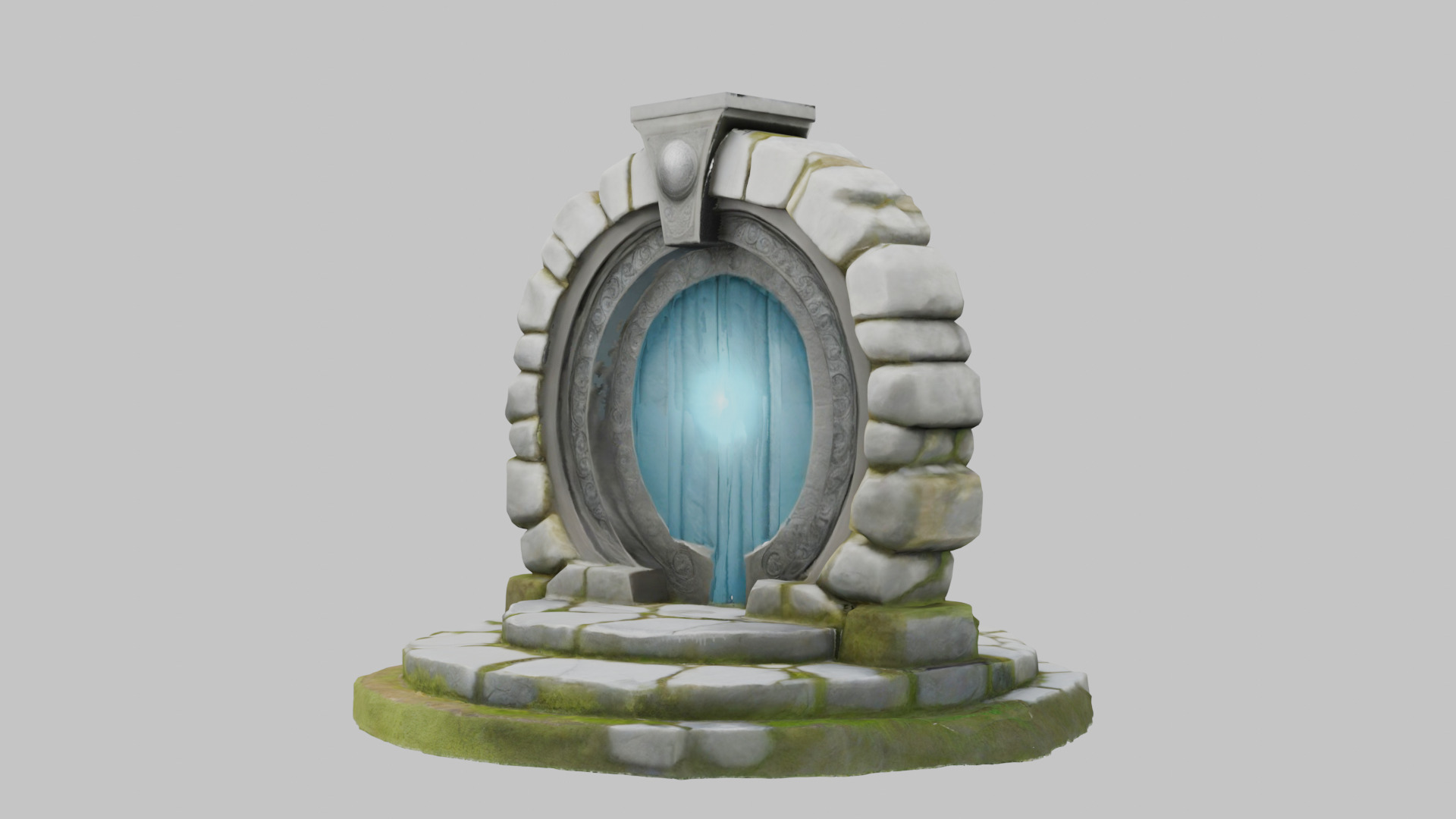 Mystical Stone Portal 3D Model Low-poly 3D model_3