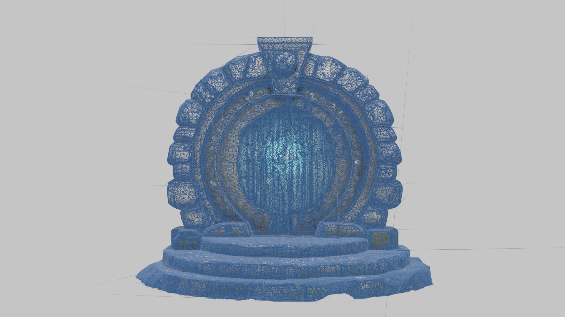Mystical Stone Portal 3D Model Low-poly 3D model_9