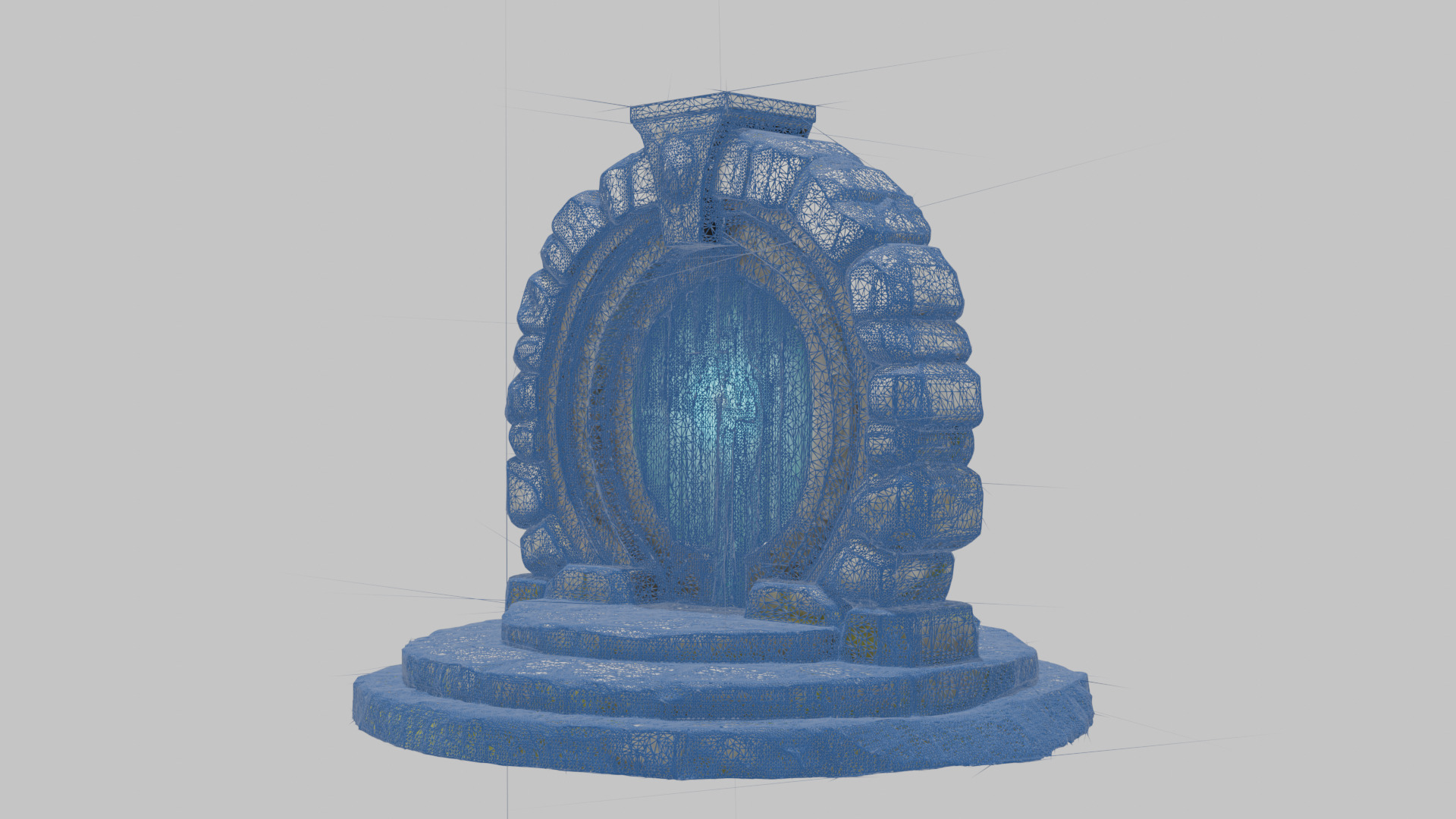 Mystical Stone Portal 3D Model Low-poly 3D model_12