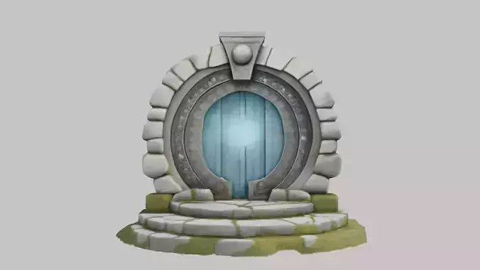 Mystical Stone Portal 3D Model